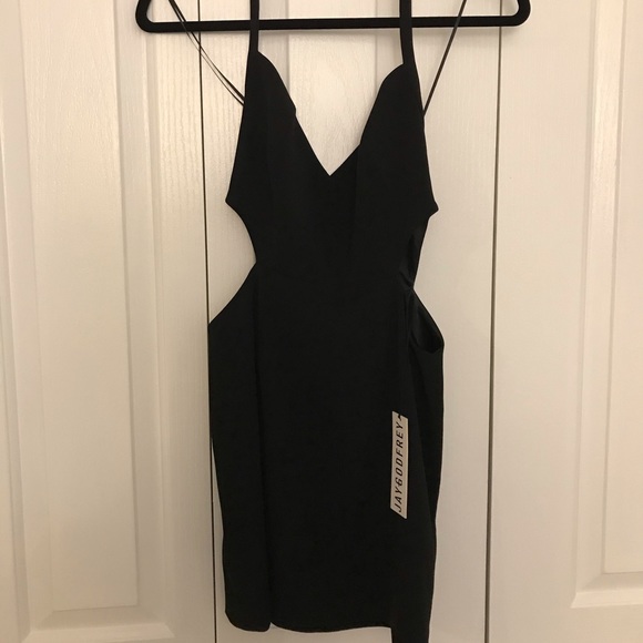 JAY GODFREY Black mini halter dress, NWT. - Picture 3 of 10
